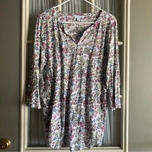 J. Jill Floral Print Women's Top